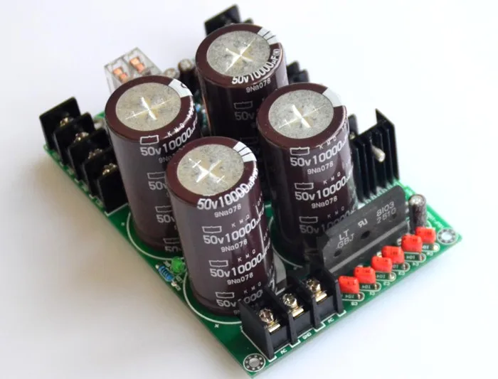 Rectifier power supply with speaker protection 10000UF 50V*4 for discrete tda7293 lm3886  board Fully assemble and tested