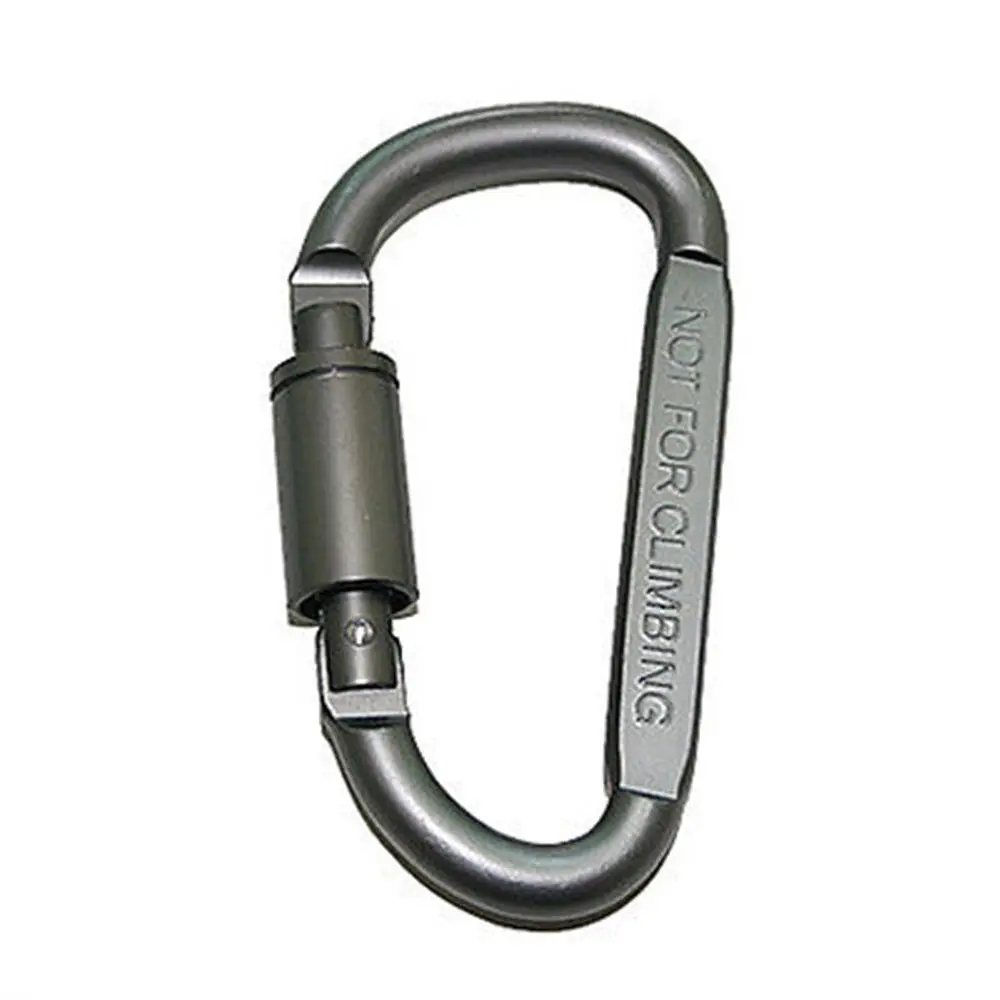 

50pcs/lot D Shaped Locking Carabiner Snap Hook Keychain Outdoor Activities Aluminum Alloy