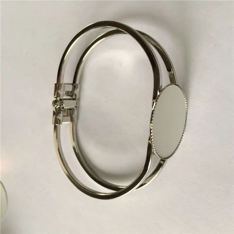 

oval bracelet for sublimation good quality copper bracelets for women tooth disc consumable custom material 08265 30*40mm