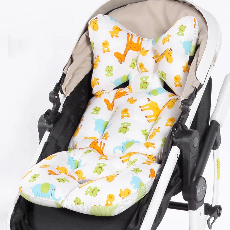 Fashion Printed Stroller Cushion Seat Cover Baby Diaper Pad Seat Pad Cotton Baby Stroller Mat Mattress Pram Stroller Accessories