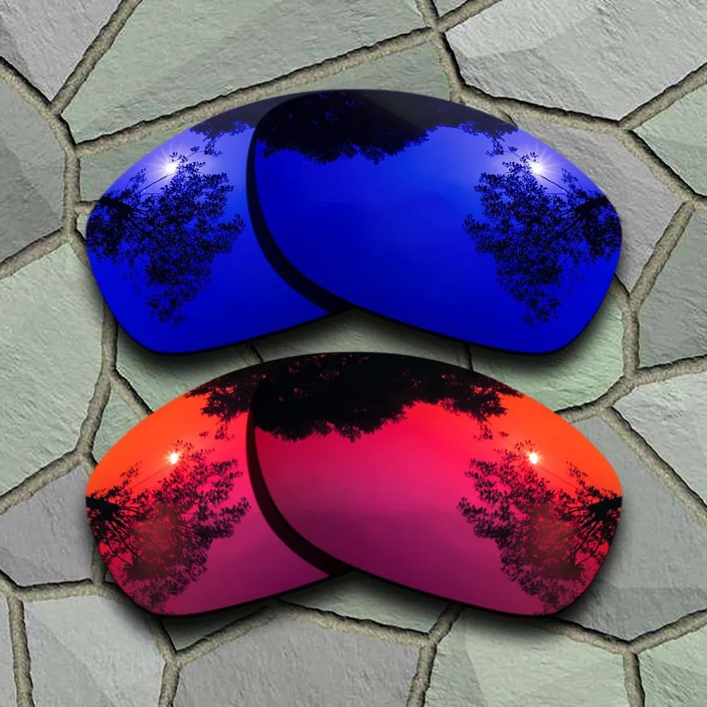 

Violet Blue&Violet Red Sunglasses Polarized Replacement Lenses for Oakley Pit Bull