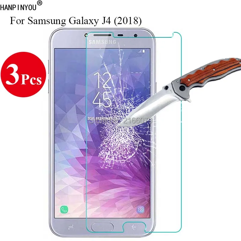 3 Pcs/Lot 9H 2.5D Tempered Glass Screen Protector For Samsung Galaxy J4 (2018) J400F J400G 5.5