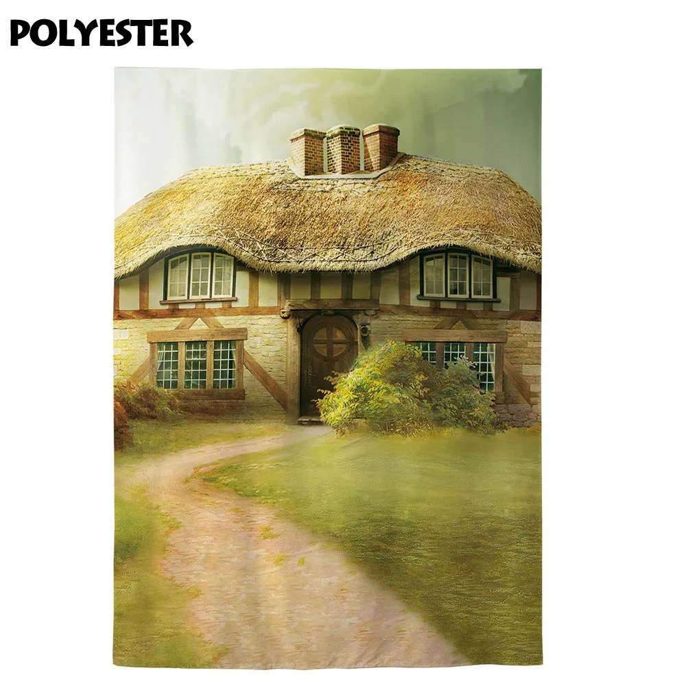 Funnytree studio photography backgrounds rural house road painting spring backdrops photocall photozone for the photo photophone