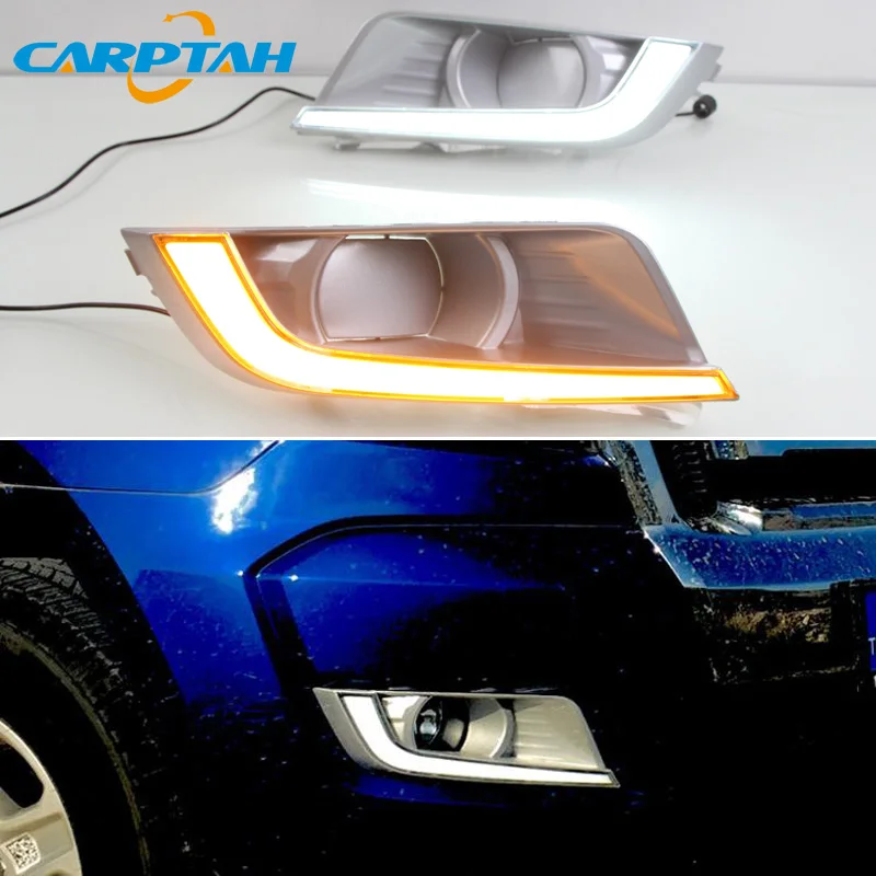 

LED Daytime Running Light For Ford Ranger T7 2015 - 2018 Waterproof 12V Yellow Turn Signal Indicator Light Bumper Lamp LED DRL
