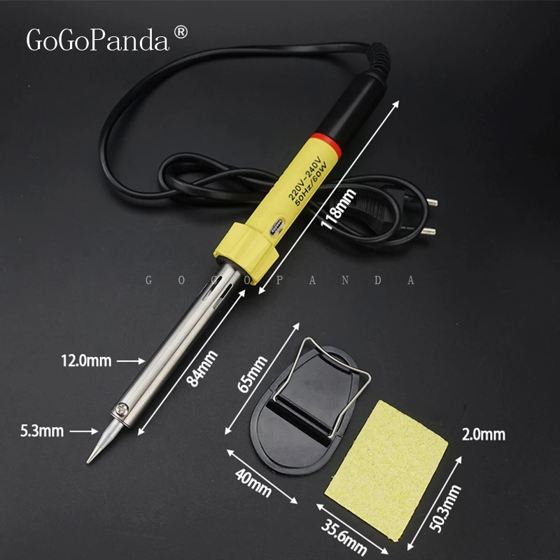 60W 전기 납땜 인두 외부 가열 타입 파워 라이트, 긴 수명 AC220V, 무료 배송