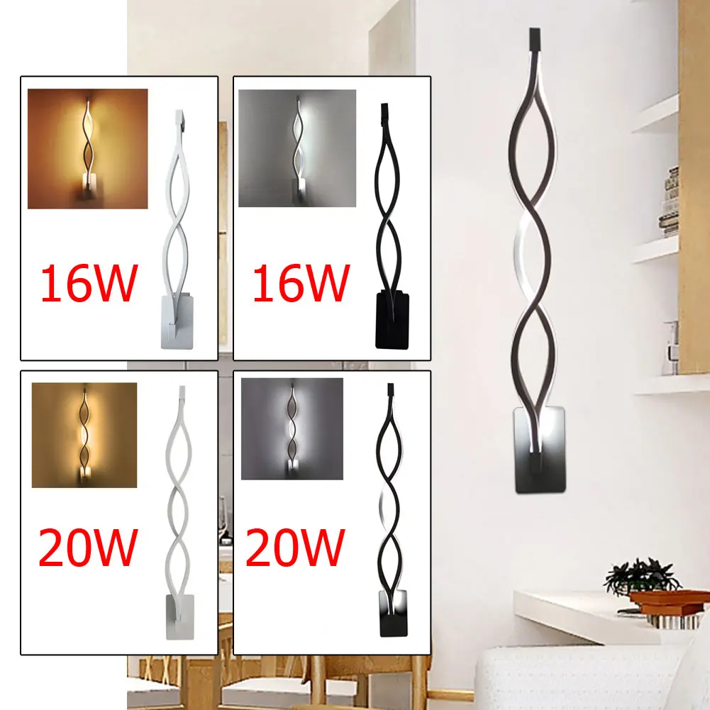High Brightness LED wall Light mirror lamp Fixture Wave Acrylic LED White Lamp for Living Dining room corridor Lighting Dropship