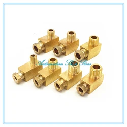 Machine tool lubrication Brass oil Pipe Fitting 4 6 8mm OD Tube Compression Ferrule Tube Compression Fitting Connector