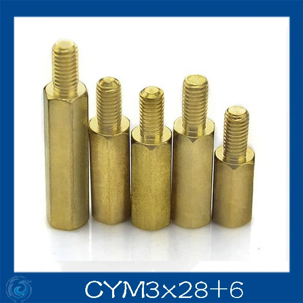 

Free shipping M3*28+6mm Column M3 Single head angle of six pillars/Brass screw/Six angle separation column/M3-Series Screw cap