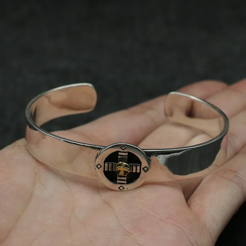 

Wholesale S925 Sterling Silver Retro Thai Silver Small Leaf Sun Bird Takahashi Goro Handmade Open Ended Men And Women Bangle