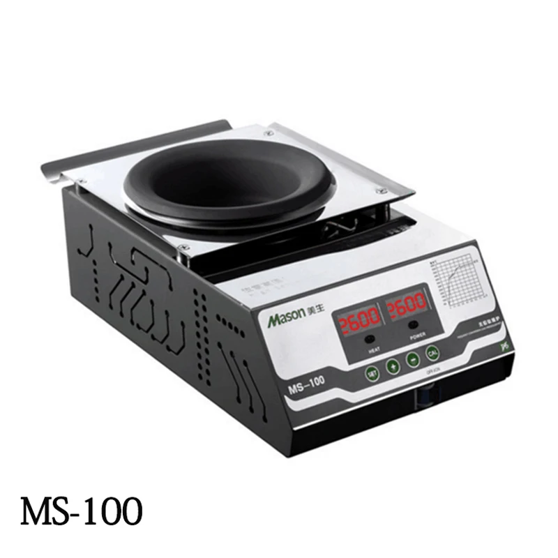 MS-100 Lead-free Titanium Alloy solder pot Digital display 500w melt tin 2KG temperature adjustable Melting tin furnace 110/220V