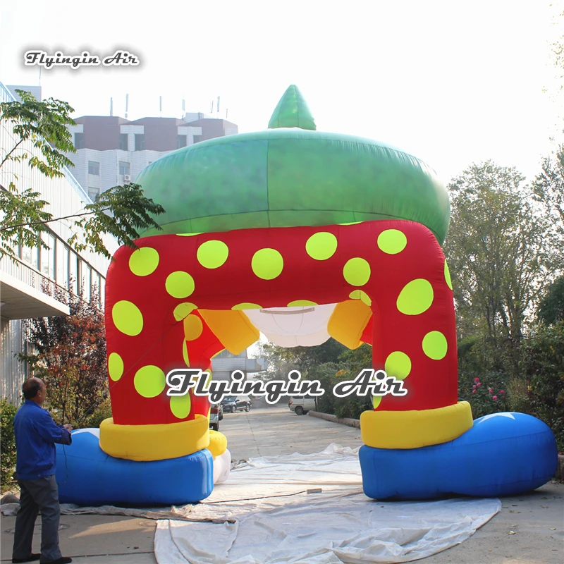 Customized Circus Entrance Inflatable Clown Tunnel 7.5m*7m Giant Blow Up Clown Archway For Concert Stage Decoration