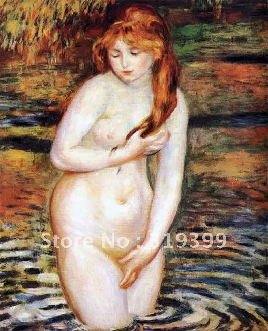 

Free DHL Shipping,handmade,Oil Painting Reproduction,the bather by pierre auguste renoir , oil painting on linen canvas