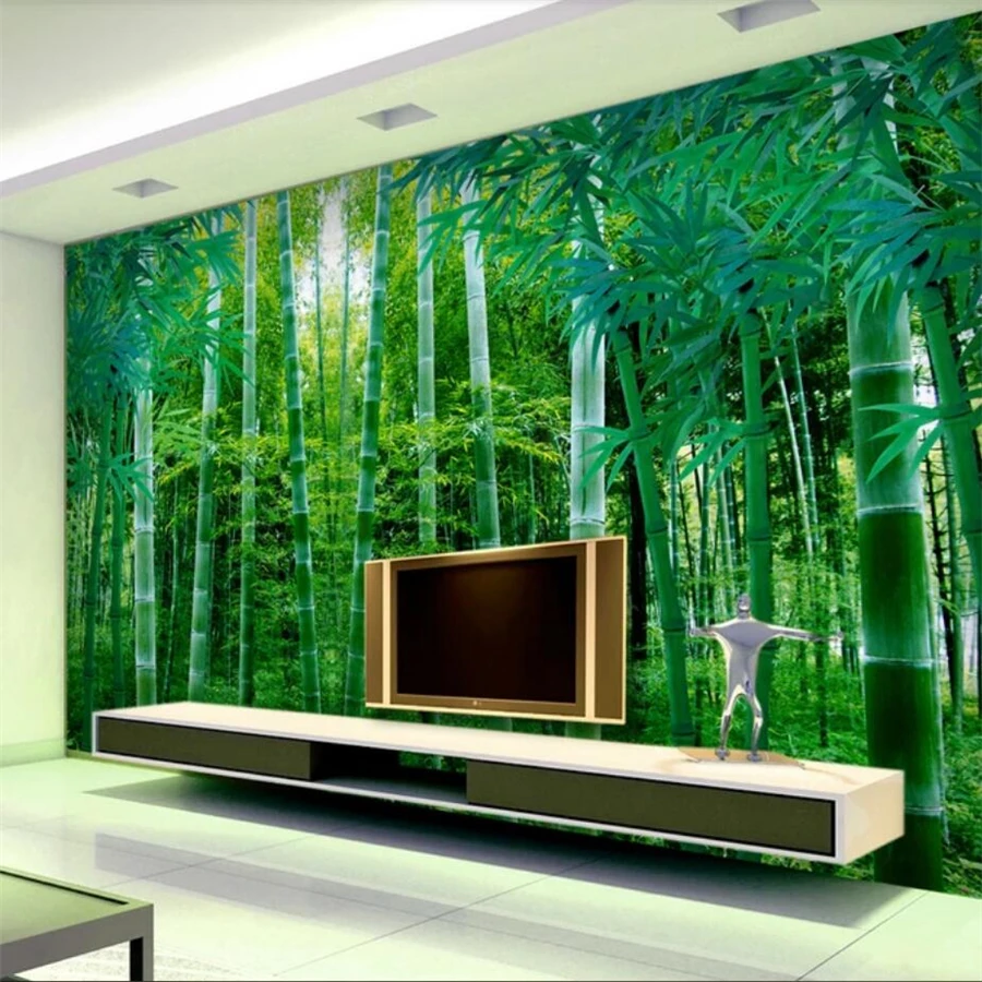 

wellyu papel de parede Custom wallpaper 3D mural обои bamboo forest TV background wall living room bedroom restaurant wallpaper