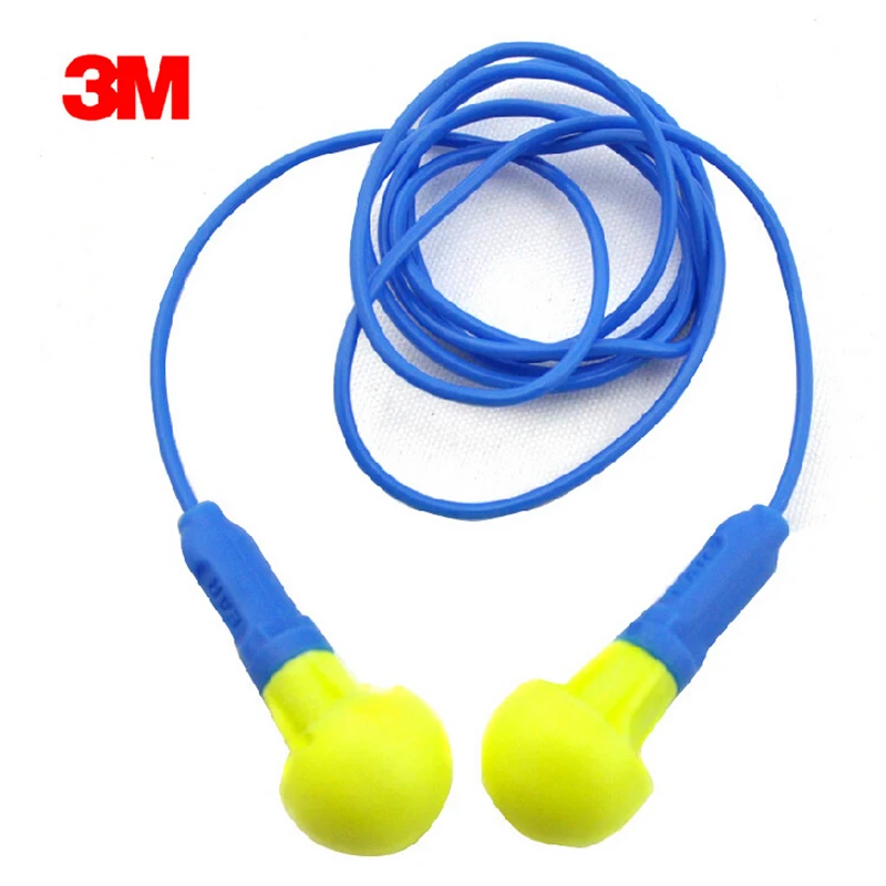 5pairs Authentic 3M 318-1005 Space Foam Soft corded Ear Plugs Anti-noise sleeping Reduction Norope Earplugs Protective earmuffs