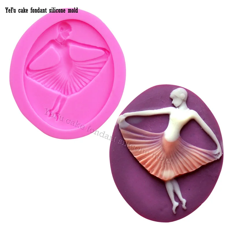 Dancing Girl Shaped Silicone Cookie Biscuit Mold  cake decorating tools kitchen Baking accessories F0879