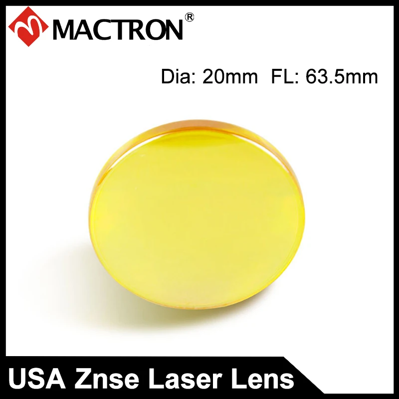 

USA CVD ZnSe Focusing Lens 20mm FL63.5mm For Co2 Laser Cutting and Engraving Machine Machine