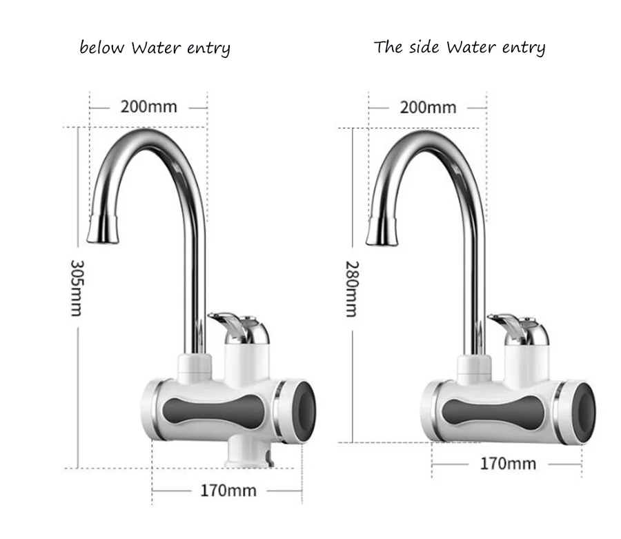 전기 온수 수도꼭지 난방 전기 수도꼭지 난방 전기 온수기 주방 홈 D107