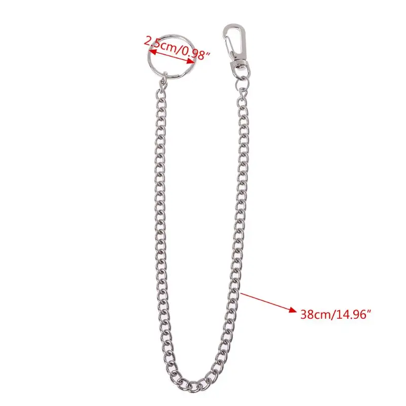 Hip Hop Pants Chain Secure Travel Wallet Chain Heavy Duty Jeans Link Coil Leash