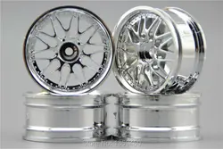 4 pz 1/10 Touring & Drift Wheel Rim F20C (Chrome) 4mm offset misura per 1:10 Touring & Drift Car 1/10 Rim 10086