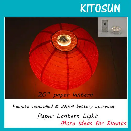 Free Shpping Sale (96pieces/lot) battery operated remote controlled  LED Paper lantern lights Chinese paper lantern decor light