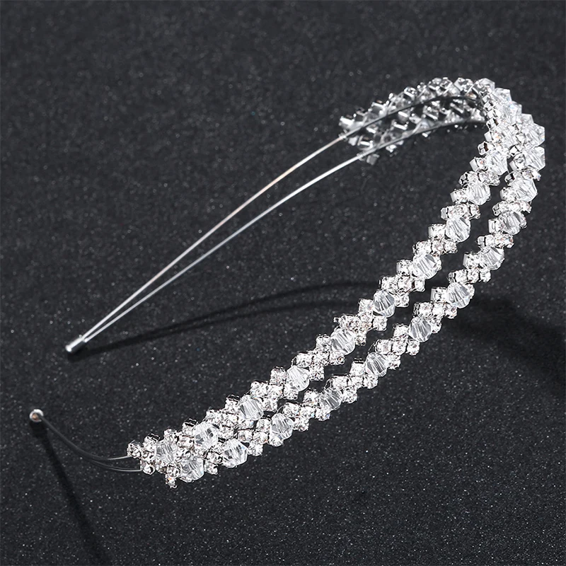 Miallo Crystal Rhinestones Hairbands Tiaras Beads Crowns Wedding Party Prom Hair Accessories Women Girls Fashion Head Jewelry image 2