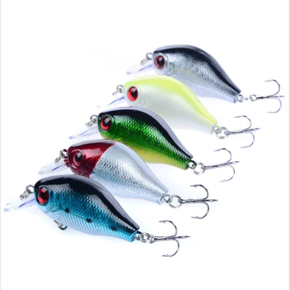 FISHINAPOT New Arrive 1PCS Small Hard bait Crankbait 6cm/8.8g Fishing Lure Topwater Bass Carp Fishing Wobbler Treble Hook Tackle