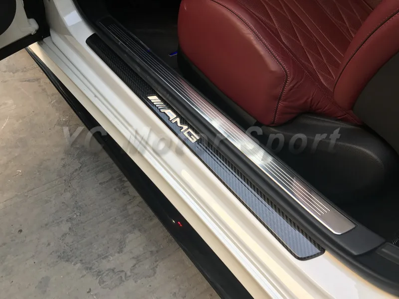 

Car Accessories Carbon Fiber OEM Style Door Sill 2pcs Fit For 2015-2017 MB C217 S63 Coupe Door Sills Car Stying