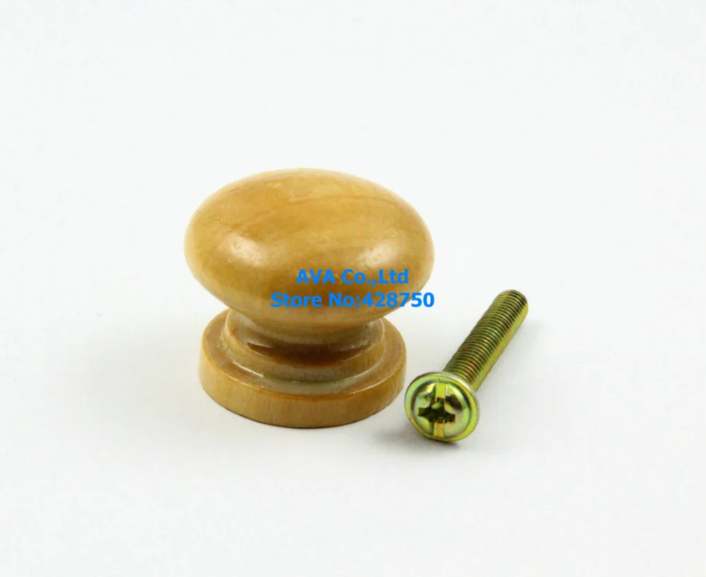 

50 Pieces 25mm Wooden Drawer Knob Pull Cabinet Knob Wood Knob Furniture Handle