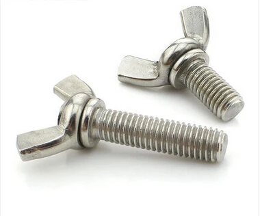 Boulon à oreilles en acier inoxydable M6 x 45mm, 10 pièces