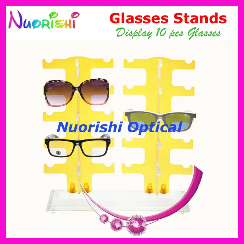 

5 Colors Eyeglass Sunglass Eyewear Glasses Store Display Stands Props Shelf Show 10pcs Glasses On Counter CK304-10 Free Shipping