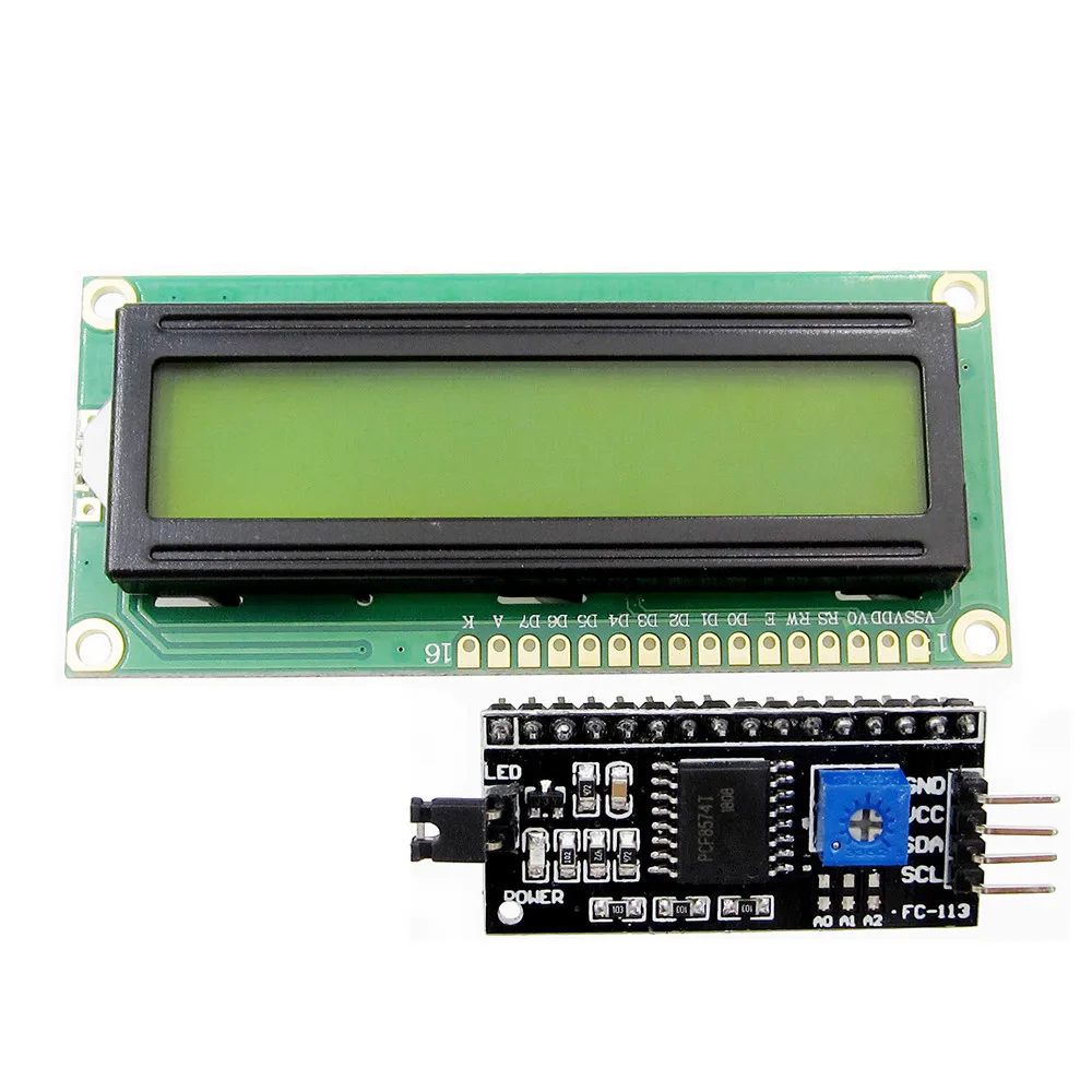 5set LCD1602+I2C LCD 1602 module Blue/Green screen PCF8574 IIC/I2C LCD1602 Adapter plate