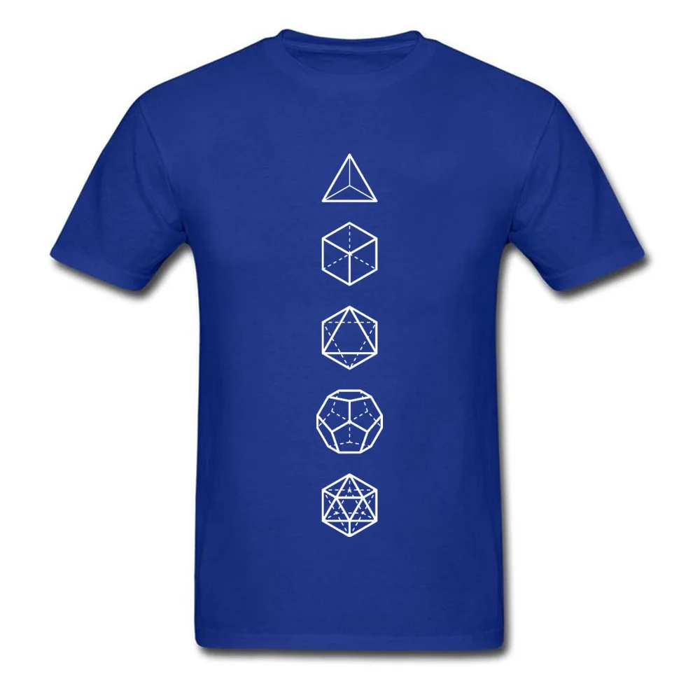 Platonic Solids Sacred Geometric T-Shirt Shapes Math Proportion Men Tops T Shirt 100% Cotton Custom New Tops & Tees