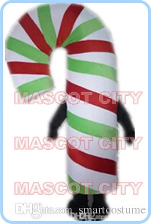 mascot Christmas candy cane mascot costume for adult to wear for sale cartoon holiday food theme carnival dress 2593