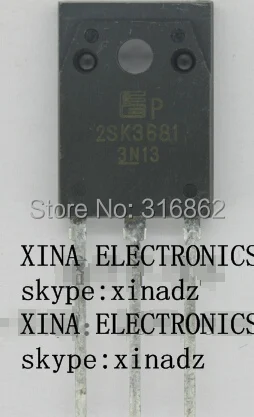 

2SK3681P 2SK3681 K3681P K3681 600V 43A TO-3P ROHS ORIGINAL 10PCS/lot Free Shipping Electronics composition kit