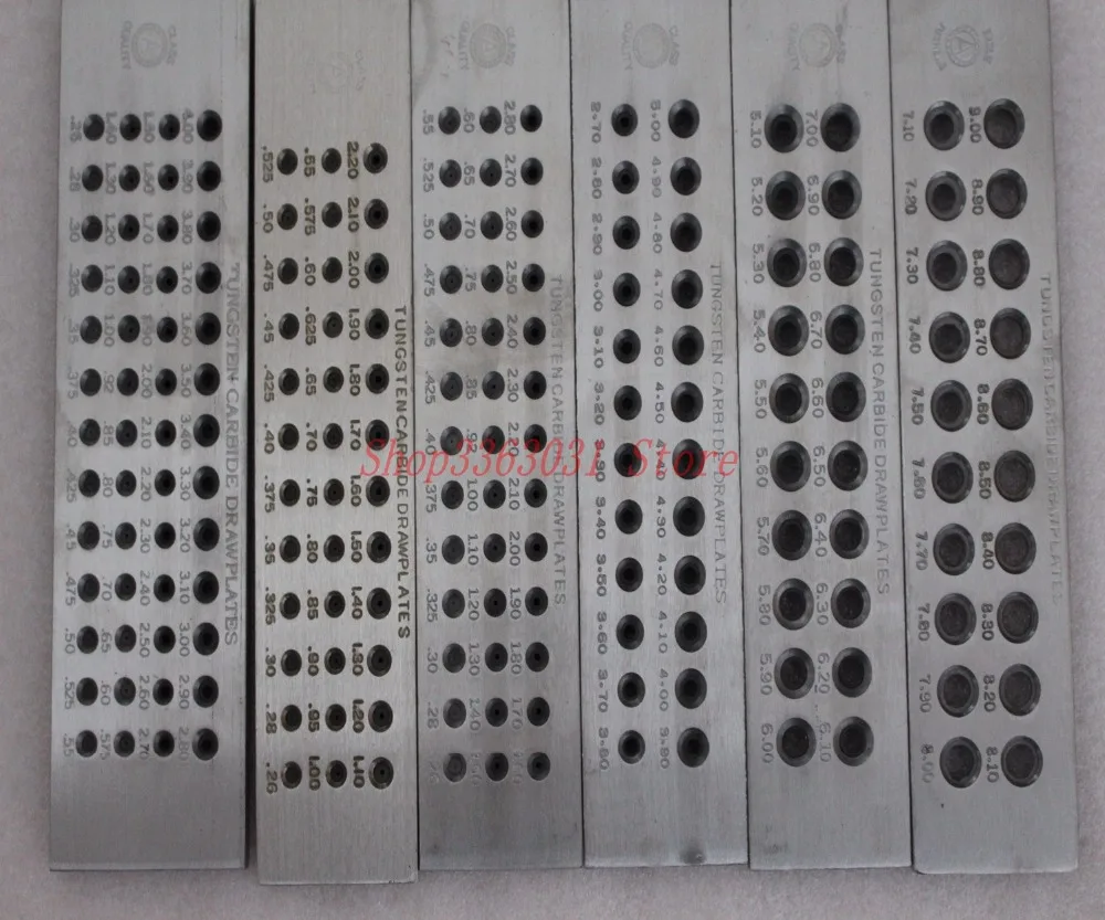 round steel drawplate for jewelry making