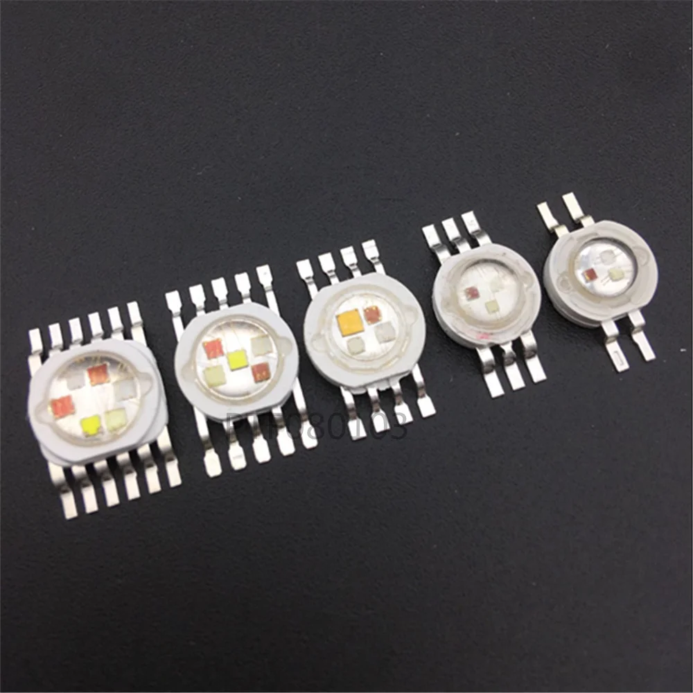 RGB RGBW RGBWY RGBWYV Chip LED de alta potencia 3 W 4 W 15 W 18 W colorido DIY moldeado LED etapa luces fuente 4pin 6pin 8pin 10