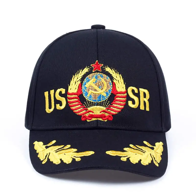 2019 CCCP USSR Russian Style Baseball Cap Unisex black Red cotton snapback Cap with 3D embroidery Best quality hats