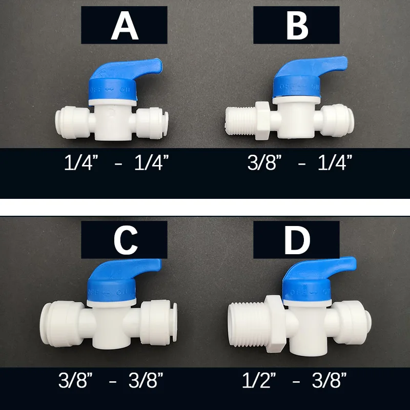 Wasourlf 1PCS 1/4\'\' 3/8\'\' inline tube tap water filter 1/2\'\' 3/8\'\' thread RO Water Plastic Pipe Coupling connector wholesale