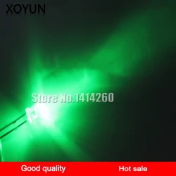 100pcs/lot 3MM white hair green light emitting tube ultra-bright LED LED green light emitting tube