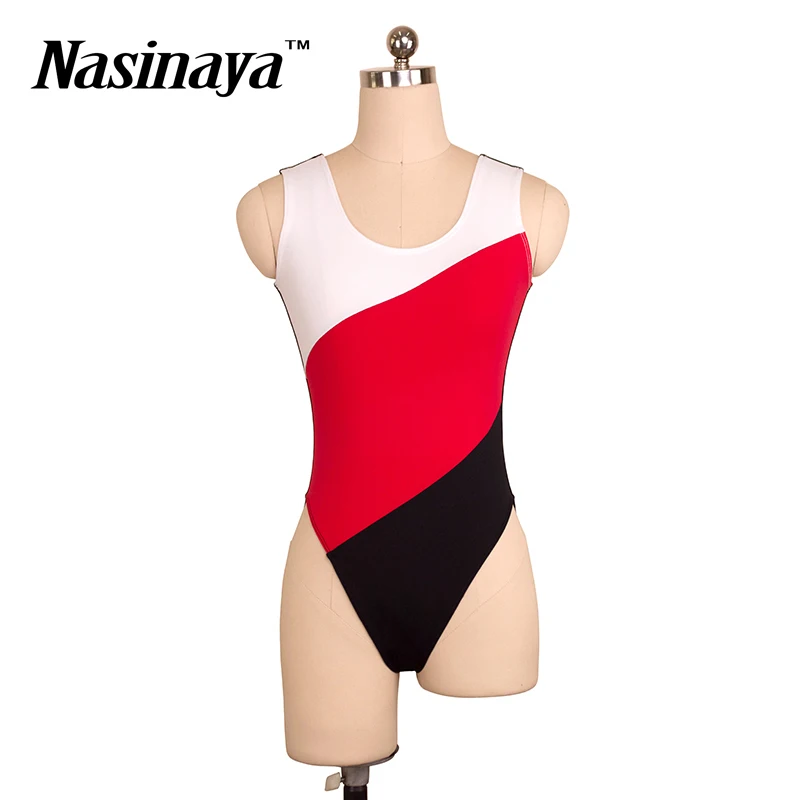 Custom Woman Girl Shaping Gymnastics Wearing Tights Sleeveless Ballet Costume Color Block Adult Training Clothes Basics