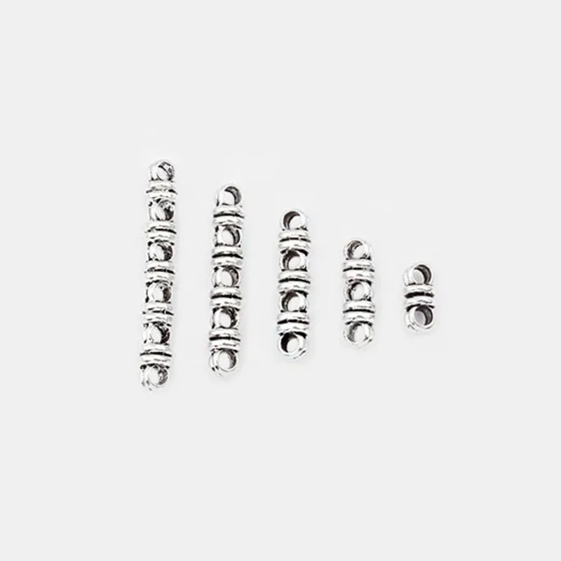 10pcs Bronze/Gold/Silver Color 2/3/4/5 Holes Slider Spacer Beads Connectors For 3mm Round Cord Jewelry DIY Making Findings