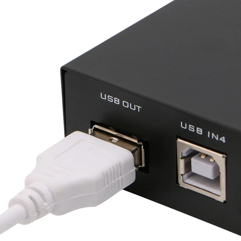 Comutador de dispositivo compartilhamento, 4 portas usb, caixa adaptadora para pc, scanner, impressora