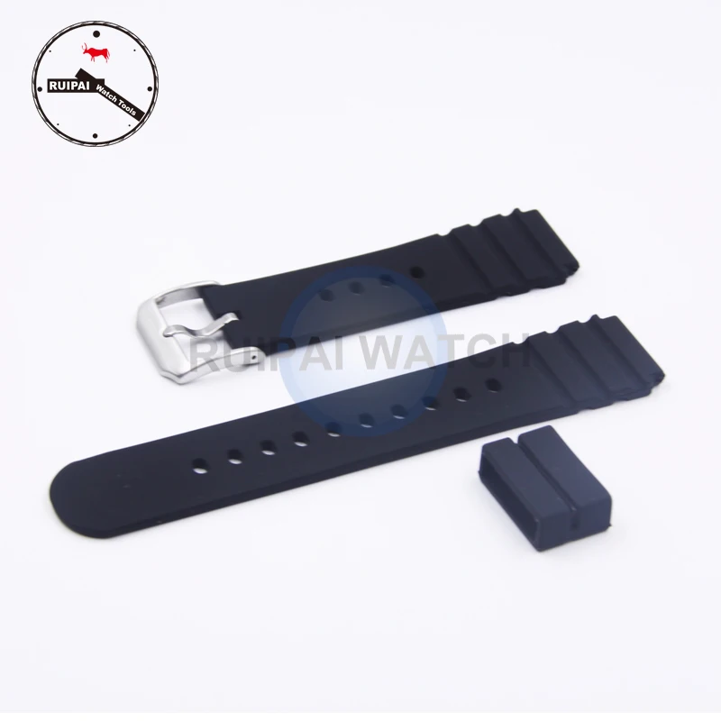 High End Black Silicone Watch Strap Accessories for Luminox military watches 3901 3001 3000,Rubber Watch Strap