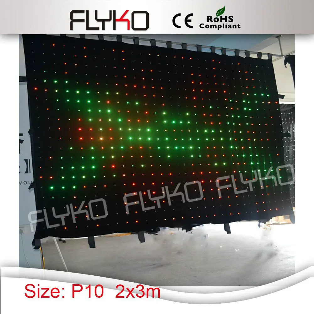 

p10 2x3m new product rgb flexible led screen curtain