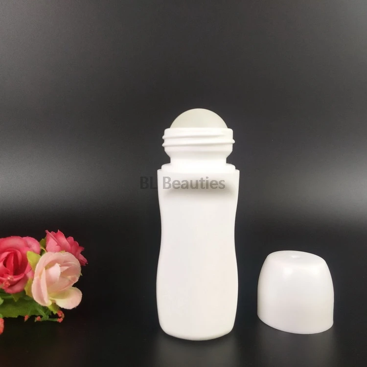 200pcs/lot 30ml White Roll On Bottles, 30cc Deodorant Cosmetic Plastic Roll-on Container With Big Roller Balls