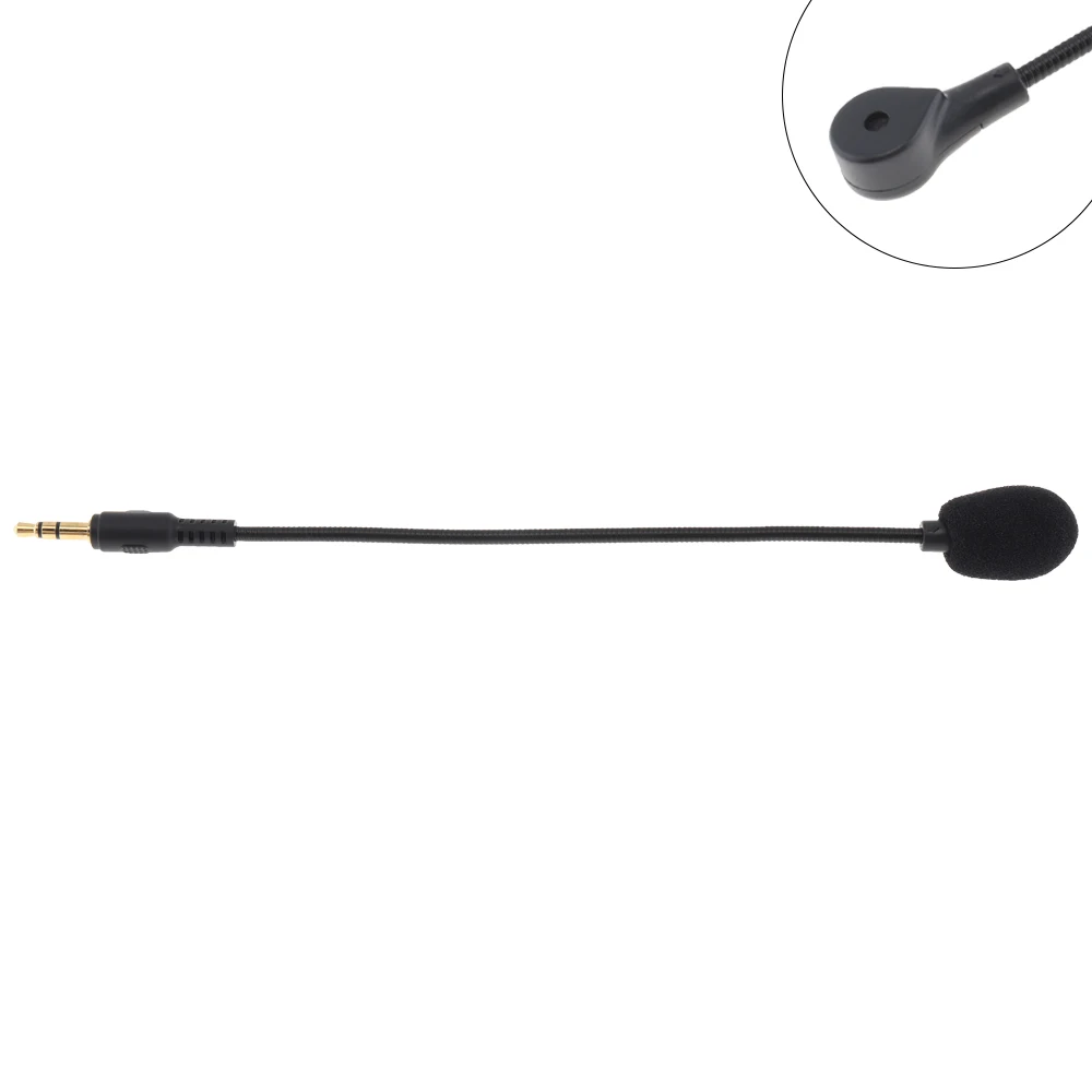 Mini Wireless 3.5mm Jack Flexible 190MM Plastic Black Microphone Mic Fit for Mobile Phone / PC / Laptop Notebook / Car