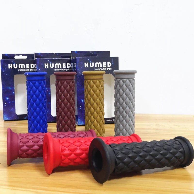 1pair Motorcycle 7/8\'\' Retro Rubber Handlebar Hand Grips Cafe Racer grips GG GN GS 125 150 250