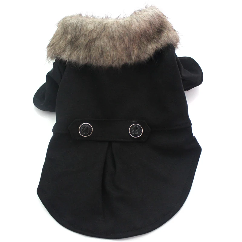 Boy Dog Cat Suit Coat Hoodie Pet Puppy Coat Jacket Fur Collar Windbreaker Clothes Apperal 5 sizes