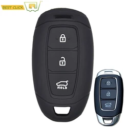 Silicone Car Key Case For Hyundai i30 Ix35 Solaris Azera Elantra Grandeur Ig Accent Santa Fe Verna 2017 2018 Cover Keyless Fob