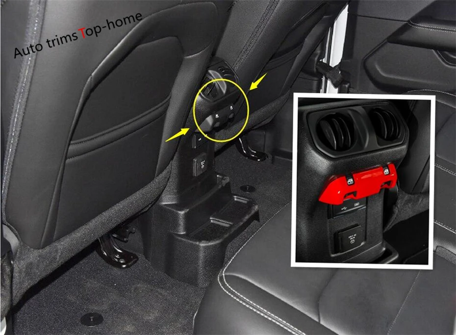 

Yimaautotrims Rear Row Seat Window Switch Cover Trim For Jeep Wrangler JL 4 Door Model 2018 - 2022 ABS Colorful Interior